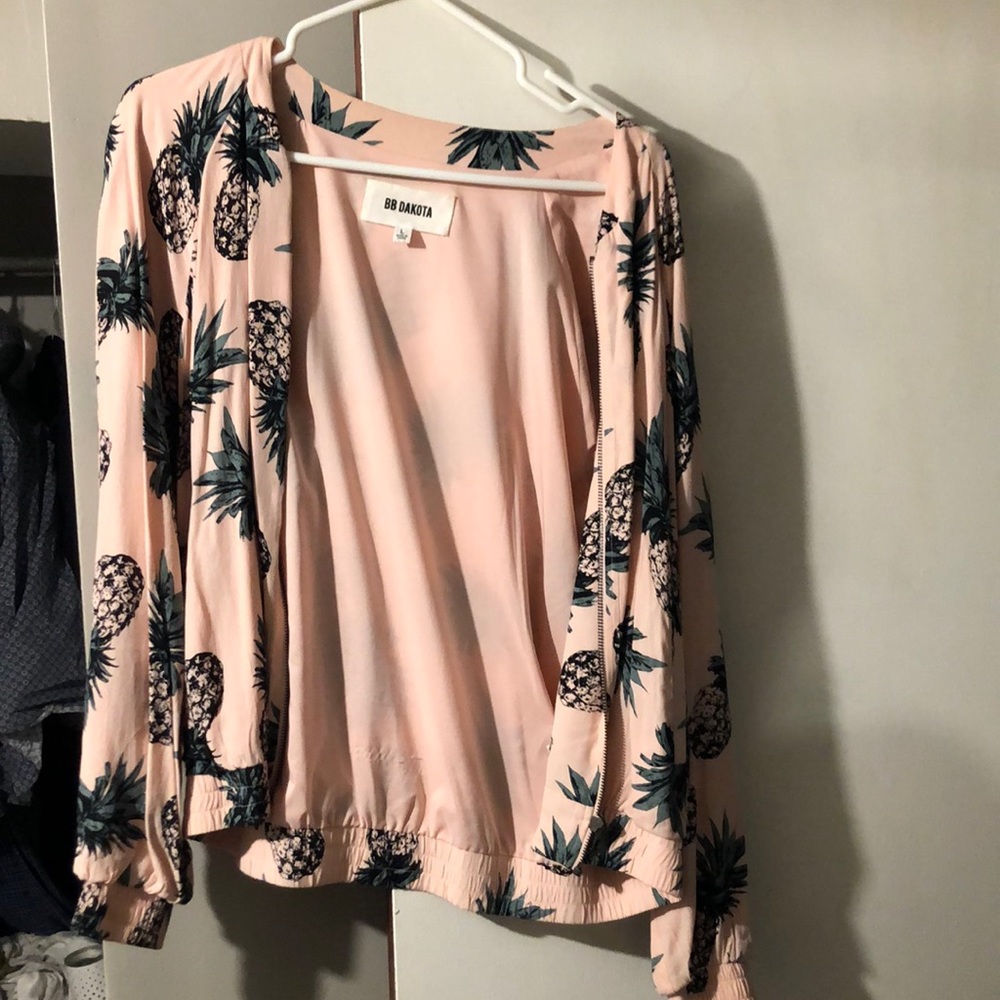 Free people pineapple bomber jacket